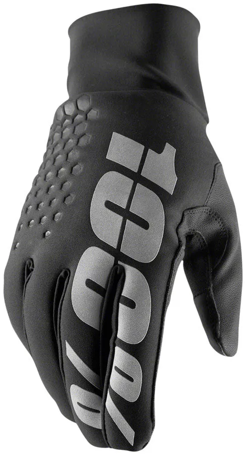 100% HYDROMATIC BRISKER GLOVES - BLACK FULL FINGER MEN'S LARGE