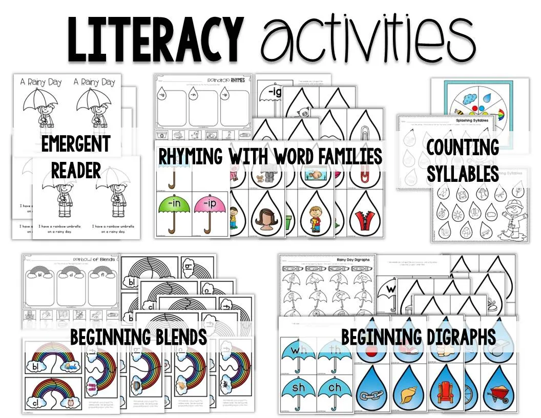 All About Rain Activities - Rain Unit - Water Cycle
