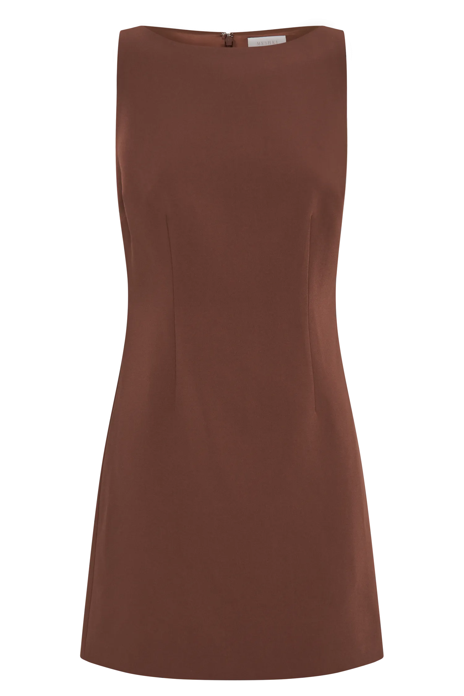 Angelas Mini Dress in Wood Tone - Ideal for Suiting