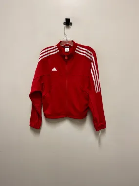 Athletic Jacket By Adidas In Red, Size: S