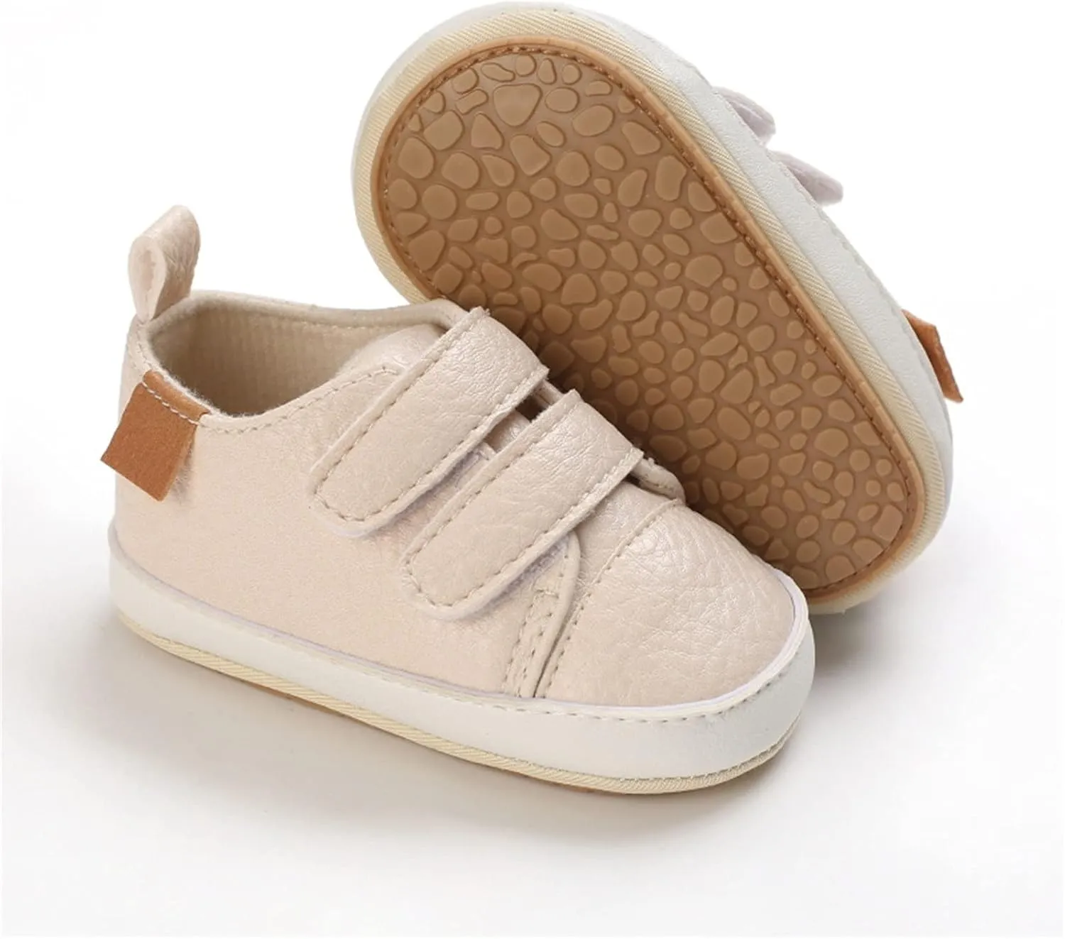 Baby Boys Girls First Walking Shoes Infant Non-Slip PU Leather Sneakers Toddler Newborn Loafers Shoes Infant Size 2