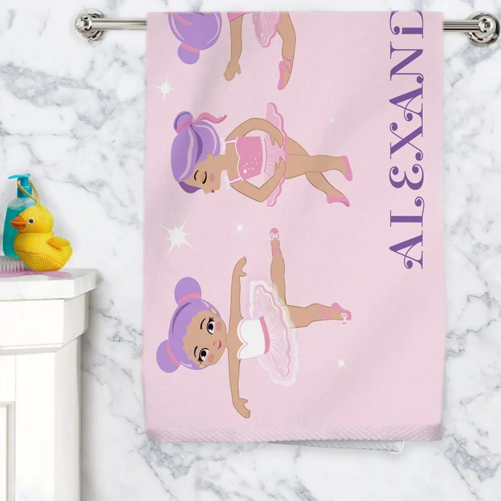 Ballerinas Personalized Towel for Girls