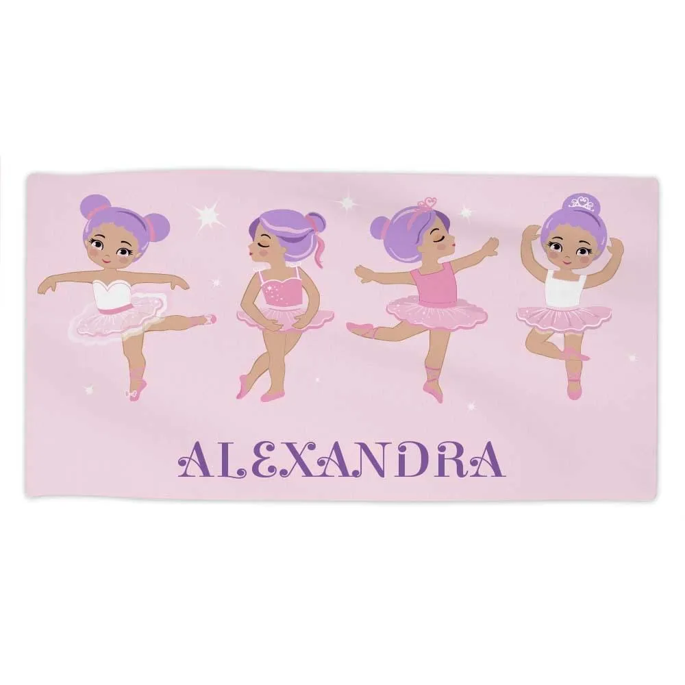 Ballerinas Personalized Towel for Girls