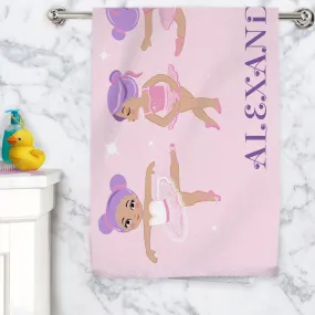 Ballerinas Personalized Towel for Girls