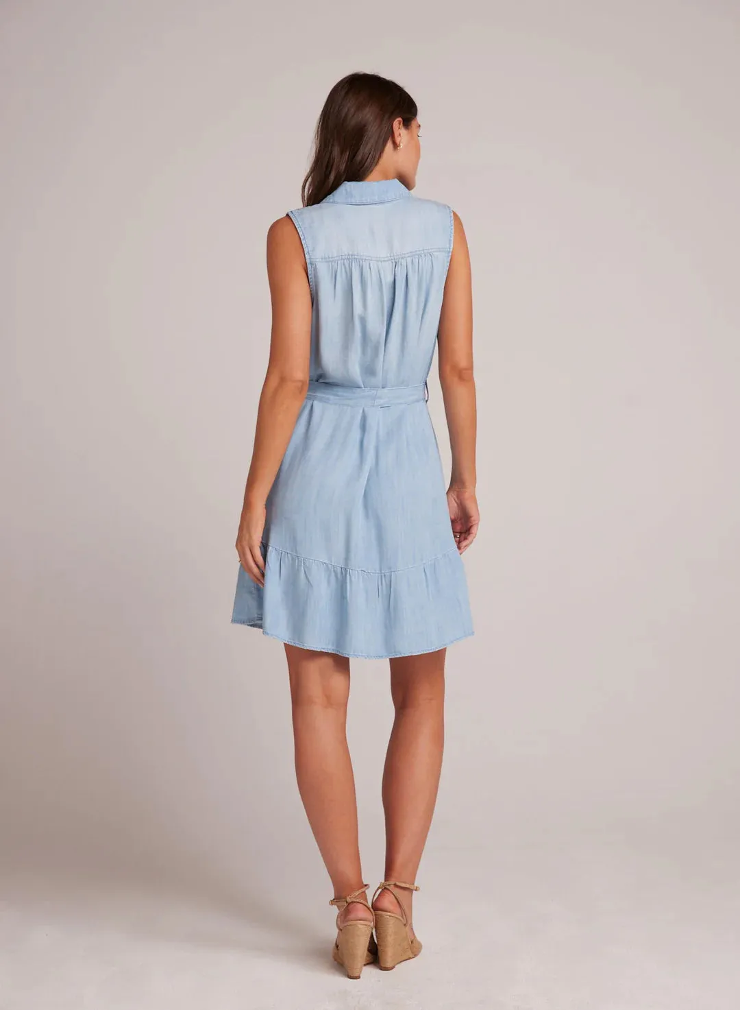 Bella Dahl Gathered Ruffle Shirt Dress