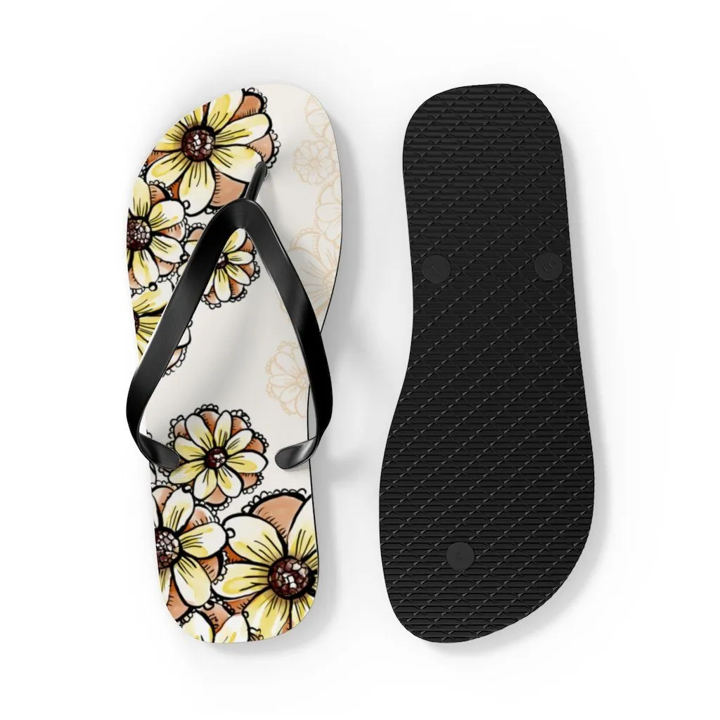 Boho Flowers- Unisex Flip Flops