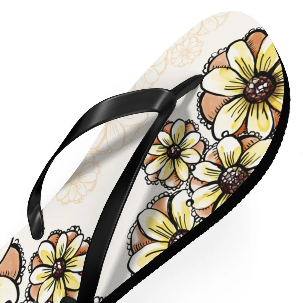 Boho Flowers- Unisex Flip Flops