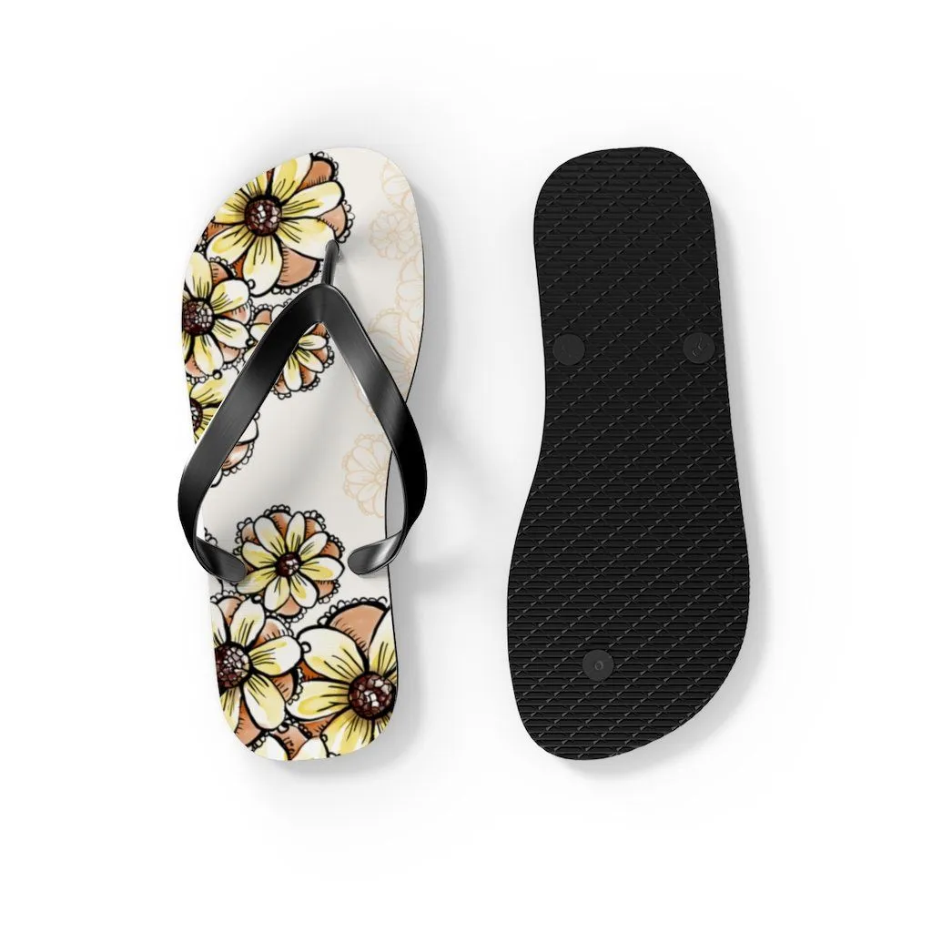 Boho Flowers- Unisex Flip Flops