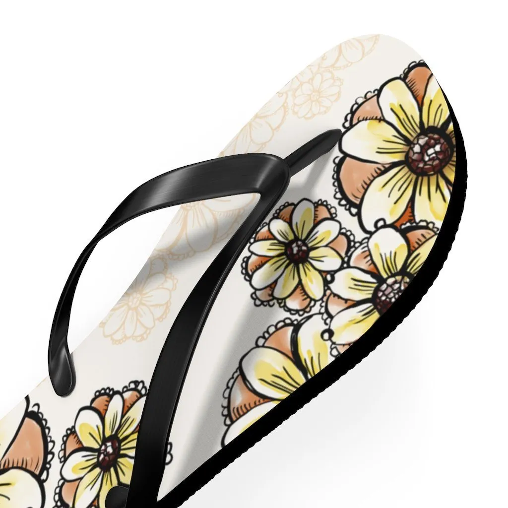 Boho Flowers- Unisex Flip Flops