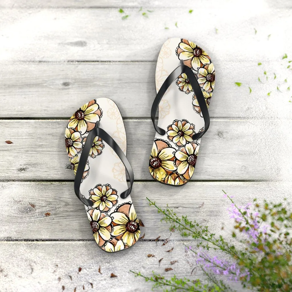 Boho Flowers- Unisex Flip Flops