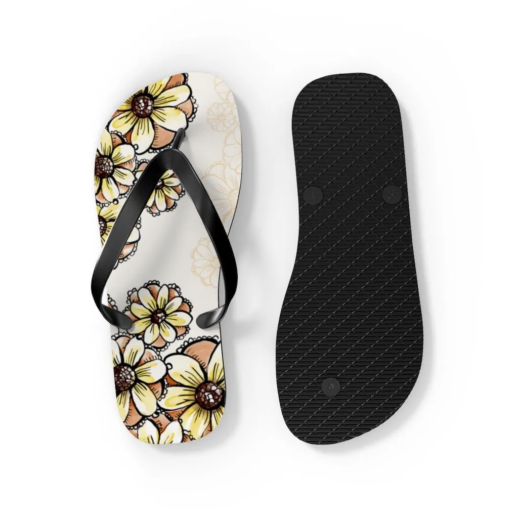 Boho Flowers- Unisex Flip Flops