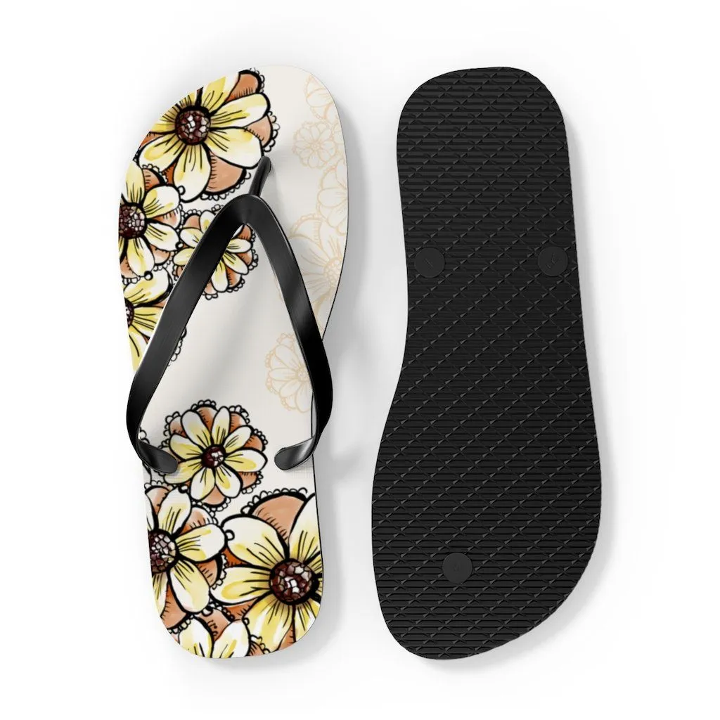 Boho Flowers- Unisex Flip Flops
