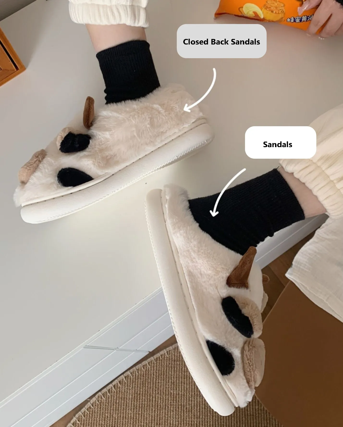 Cartoon Cow Cotton Slippers