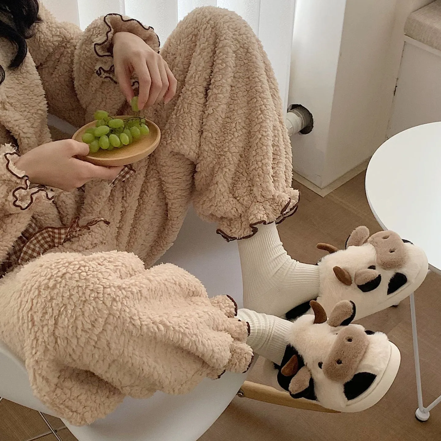 Cartoon Cow Cotton Slippers