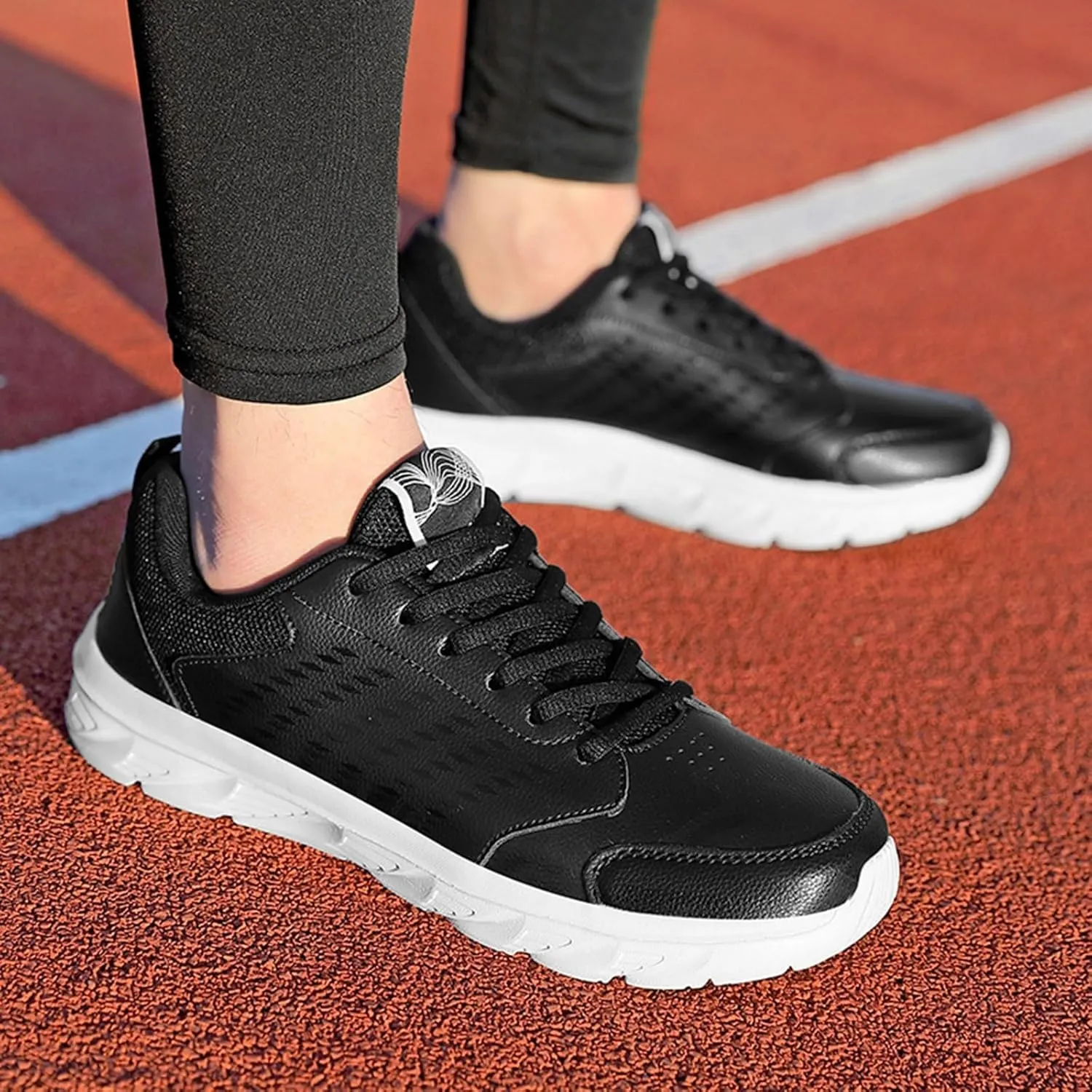 Casual Shoes for Men Spring and Men's Sneakers Flat Soft Bottom Lightweight Lacing Solid Color Comfortable Casual