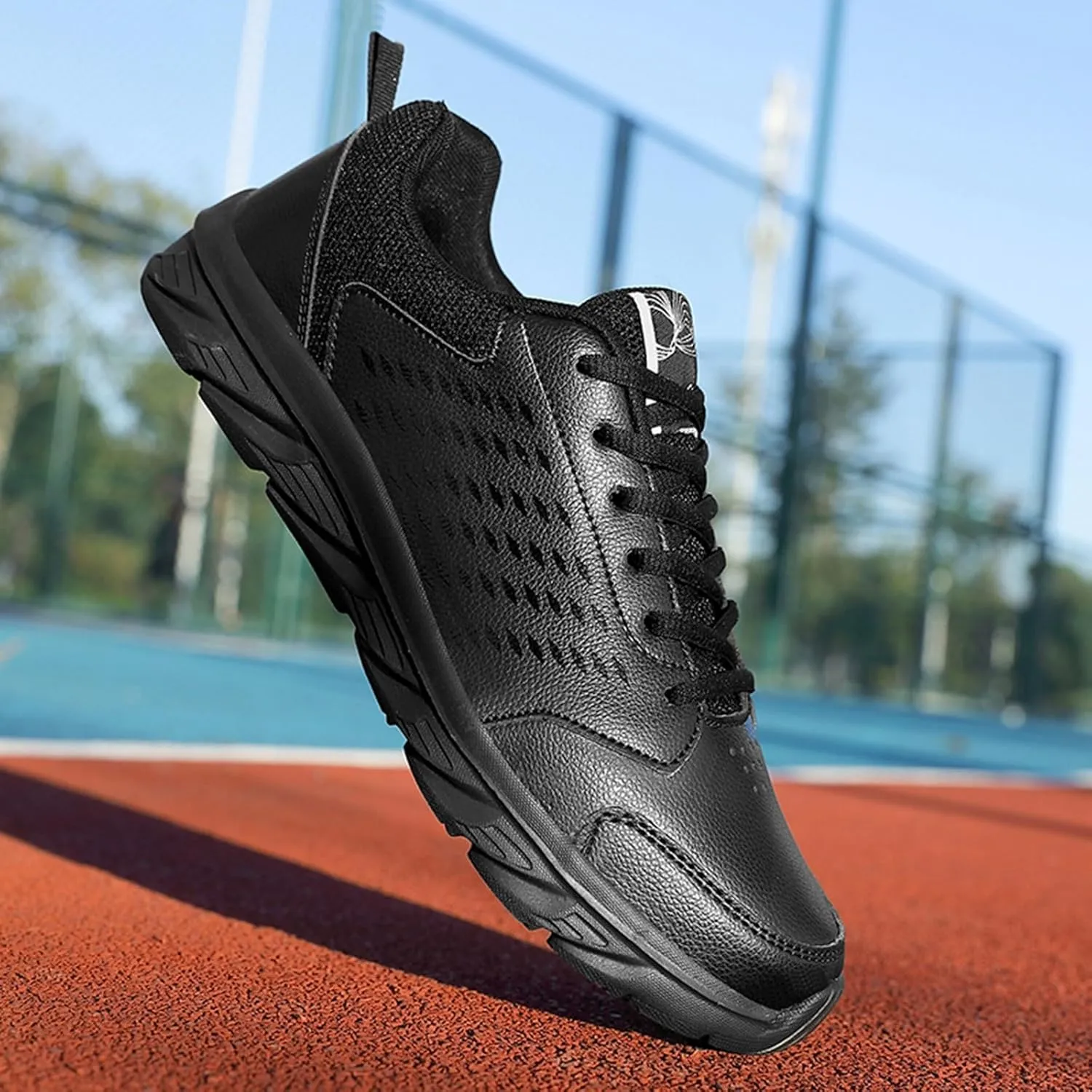 Casual Shoes for Men Spring and Men's Sneakers Flat Soft Bottom Lightweight Lacing Solid Color Comfortable Casual