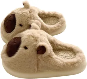 Funny Indoor Bedroom Animal slippers Cozy Capybara Plush Warm Slippers Fluffy Fuzzy Cozy