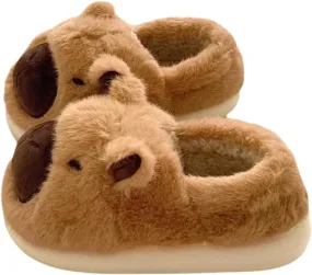 Funny Indoor Bedroom Animal slippers Cozy Capybara Plush Warm Slippers Fluffy Fuzzy Cozy
