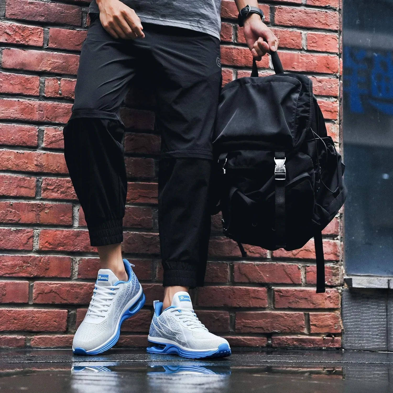 JARLIF Men's Lightweight Athletic Running Shoes Breathable Sport Fitness Gym Jogging Sneakers (Size 6.5-12.5)