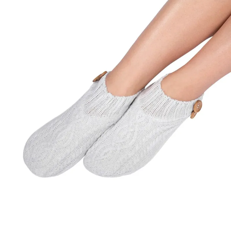 LatteLove Melange Cable Knit Booties
