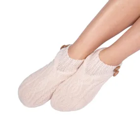 LatteLove Melange Cable Knit Booties