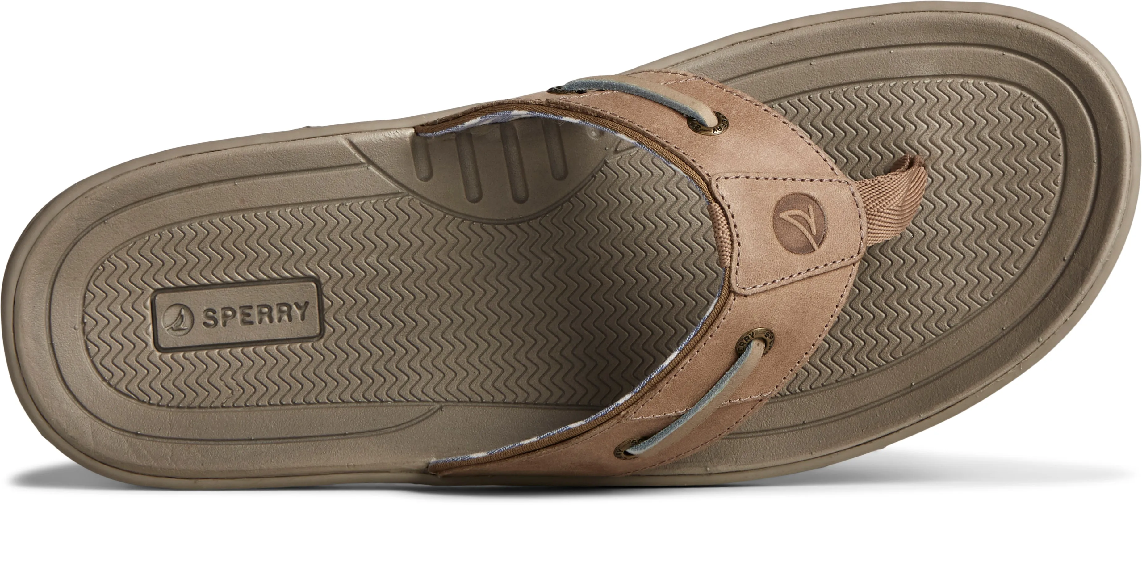 Men's Baitfish Thong Leather - Taupe
