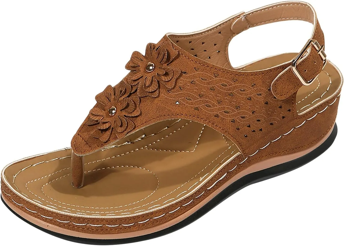 Mens Flip Flops Orthopedic Sandals for Women Adjustable Orthotic Thong Sandals with Arch Support Platform Flip Flops