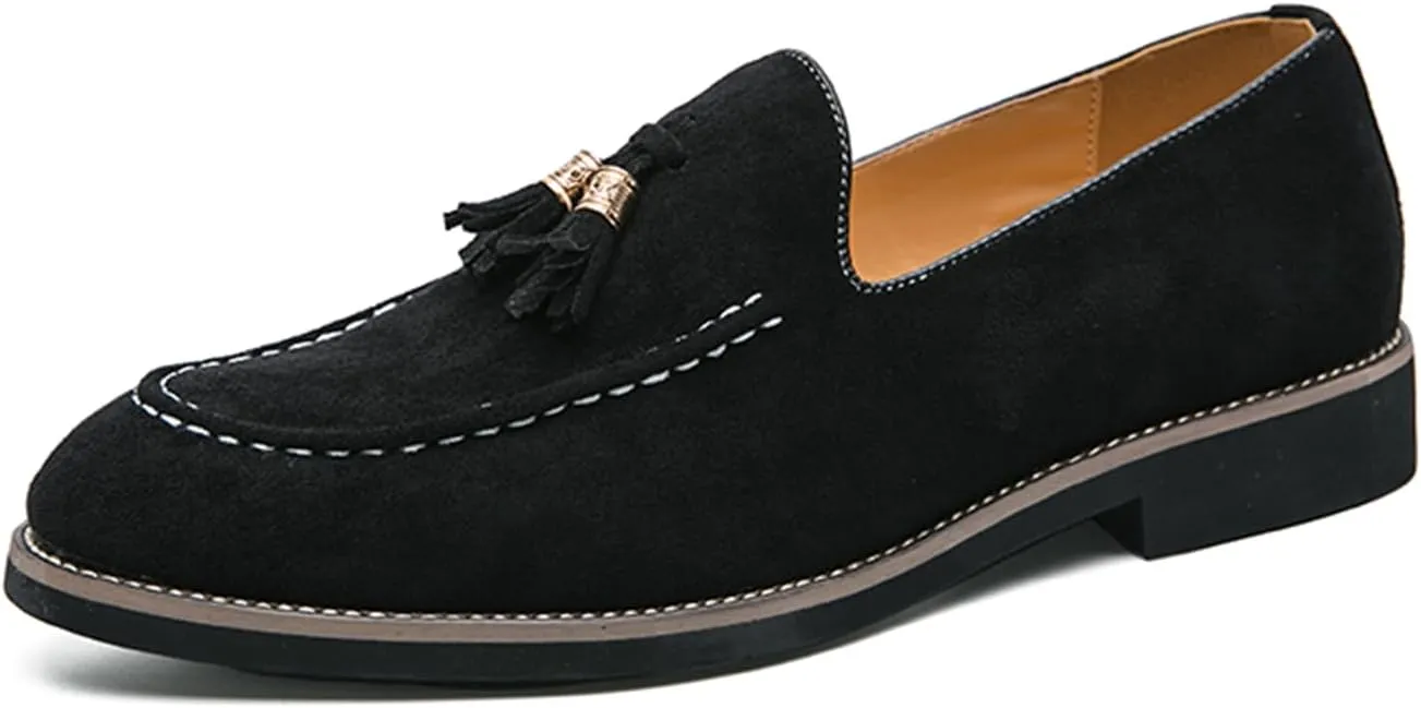 Men's Loafers Dress Shoes Slip-on Formal Tassel Tuxedo Suit Shoes