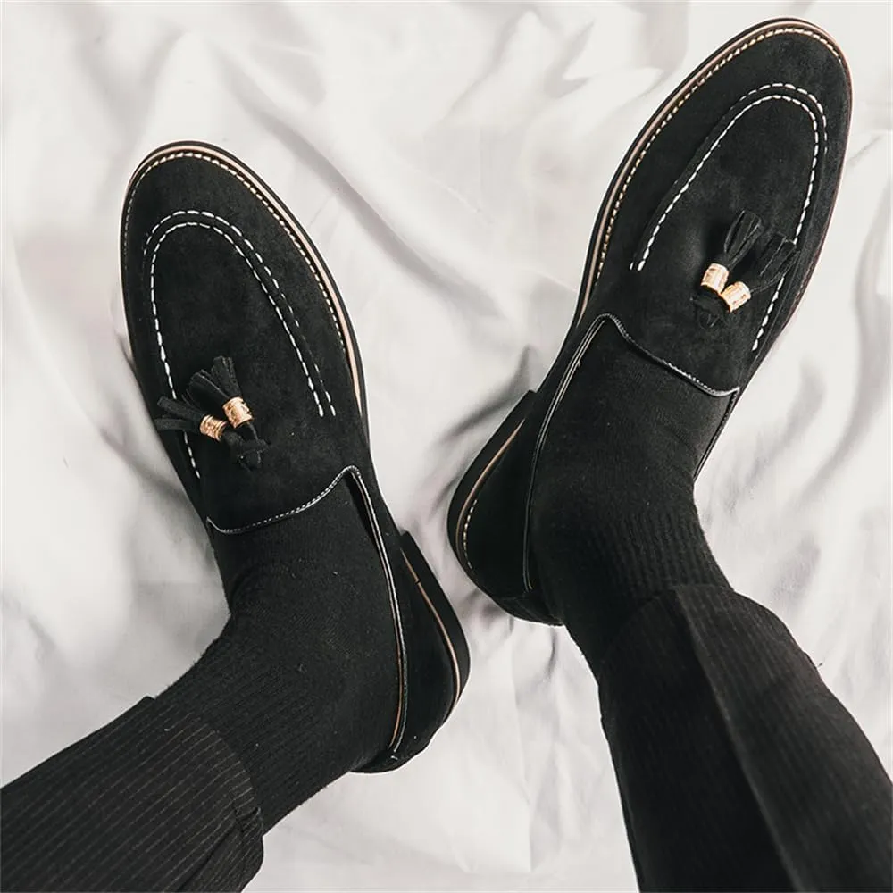 Men's Loafers Dress Shoes Slip-on Formal Tassel Tuxedo Suit Shoes
