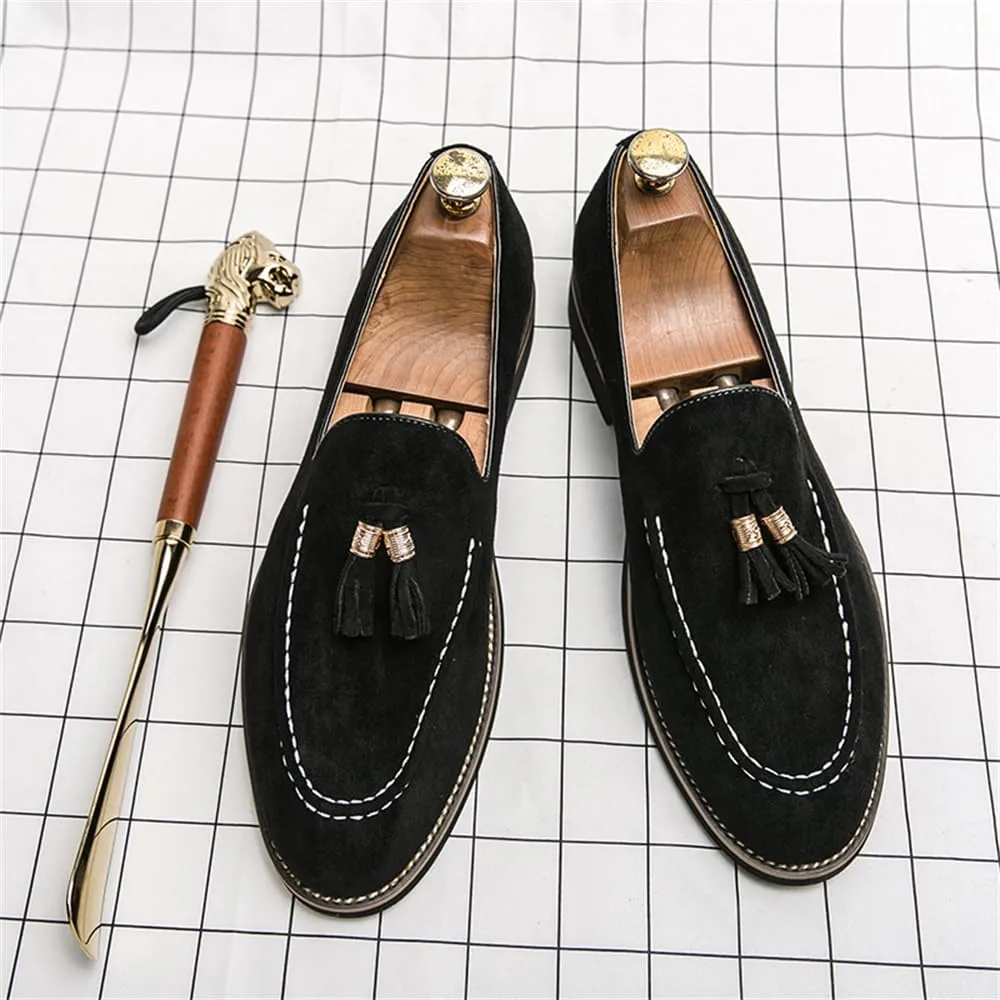 Men's Loafers Dress Shoes Slip-on Formal Tassel Tuxedo Suit Shoes