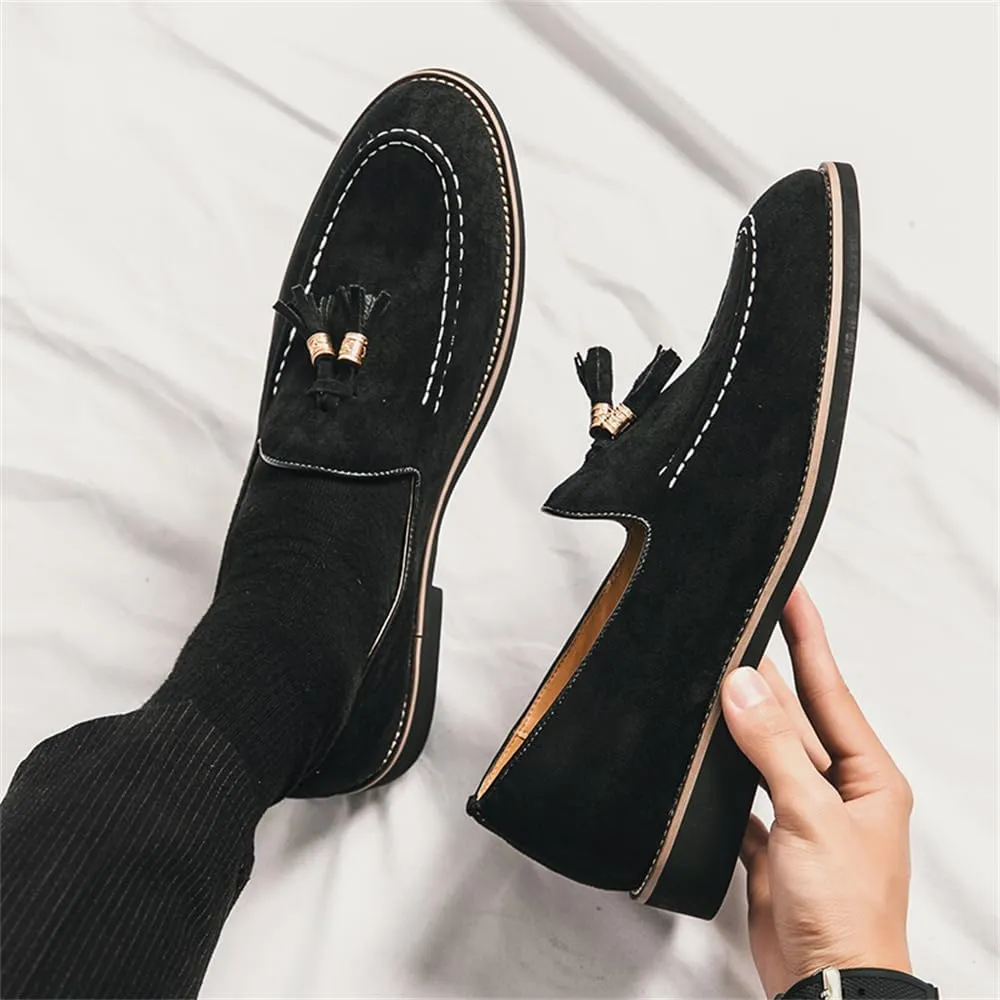 Men's Loafers Dress Shoes Slip-on Formal Tassel Tuxedo Suit Shoes