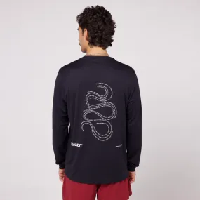 Micromesh™ "For the Long Run" Long Sleeve Tee - Unisex, Black