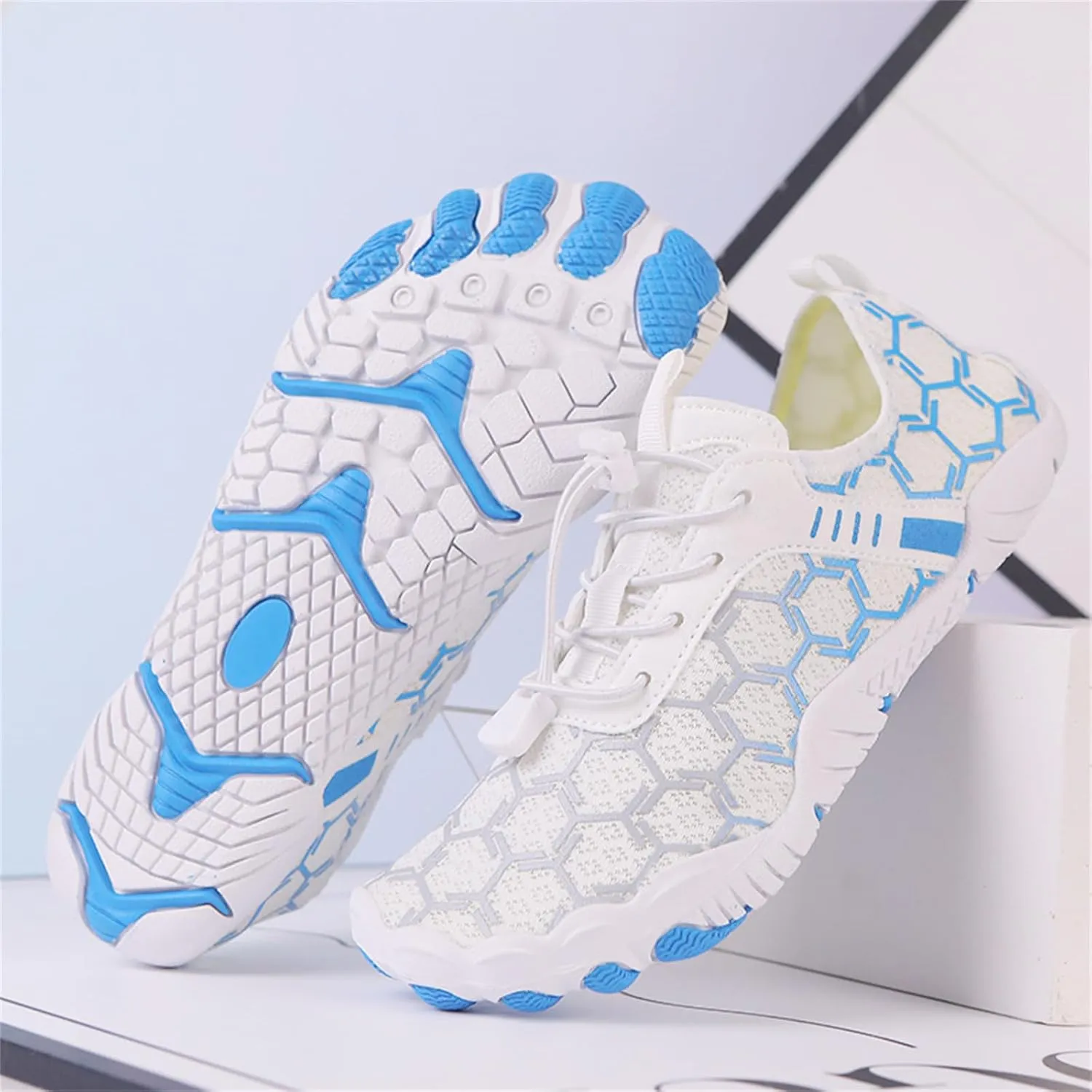 Mmoneyake Mens Womens Athletic Hiking Water Shoes Unisex Hike Barefoot Shoes Quick Drying Beach Aqua Shoes Travel Trekking Walking Climbing Sneakers Lightweight Outdoor Footwear