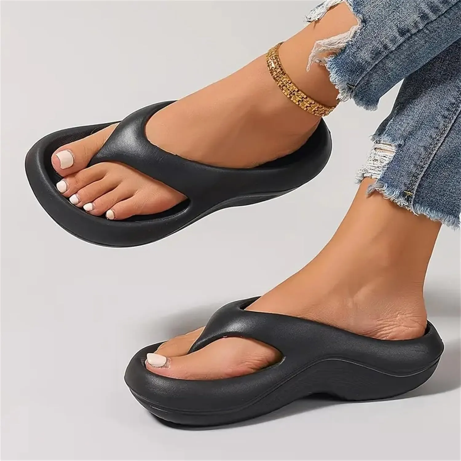 Orthopedic Flip Flops for Women Pressure Relief EVA Sandals Everywear Ara Thong Sandal Arch Support Recovery Sandals Soft Summer Beach Shoes Comfortable Pillow Shoe