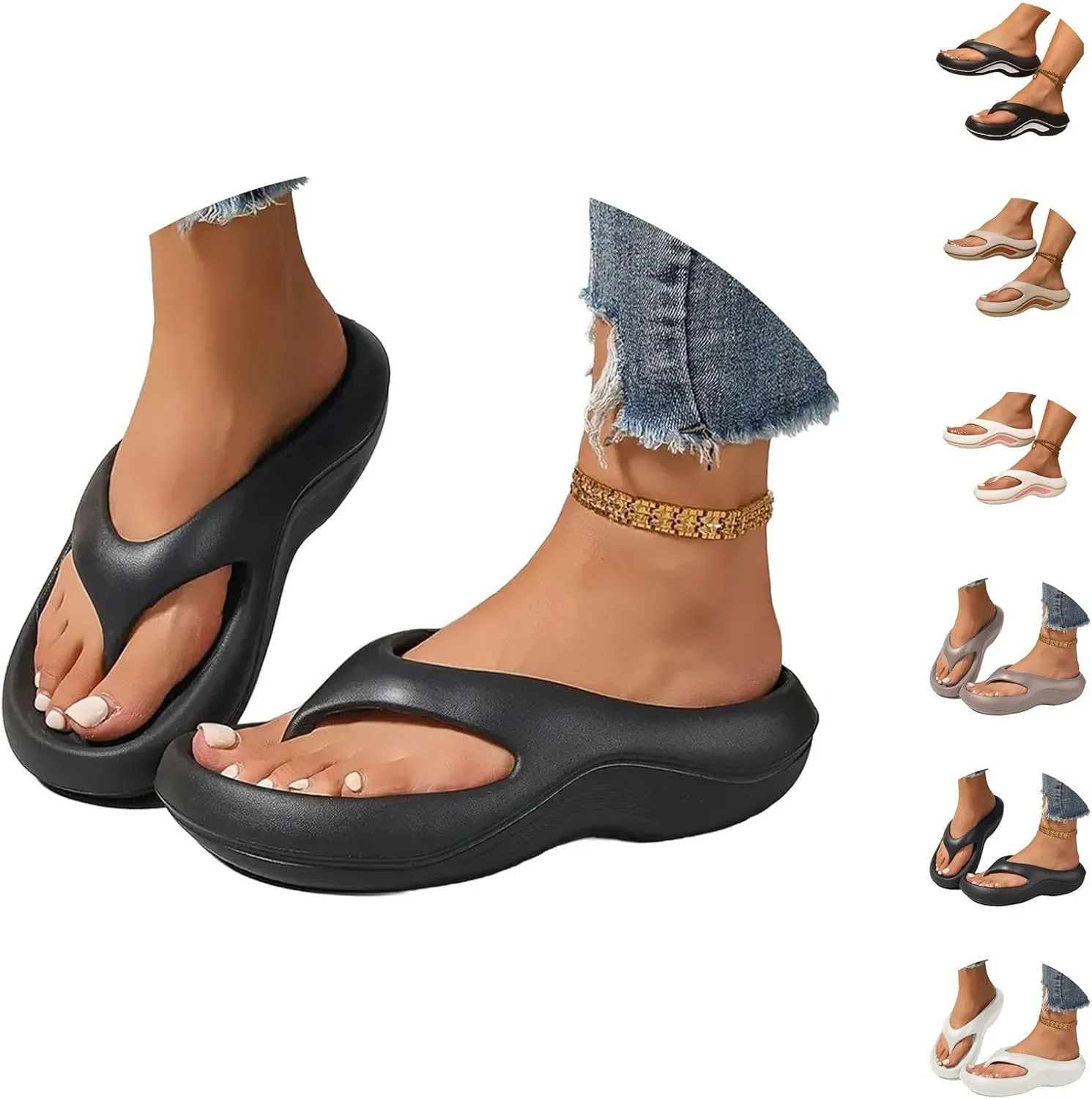 Orthopedic Sandals for Women 2025 Summer Casual Open Toe Beach Vacation Shoes Trendy Comfortable Slip on Sandal