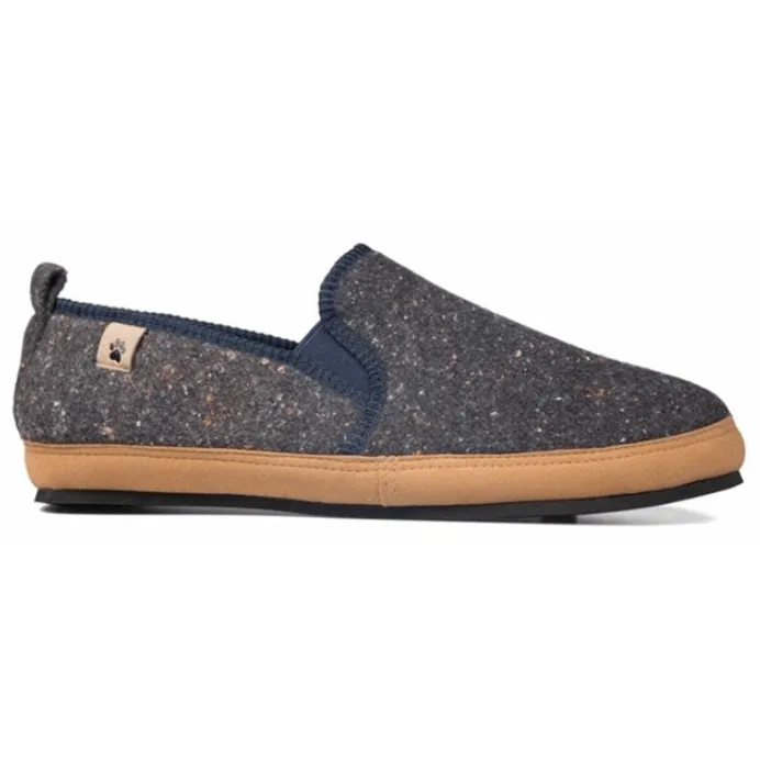 Padders Mens Slipper Jarvis Navy Tweed