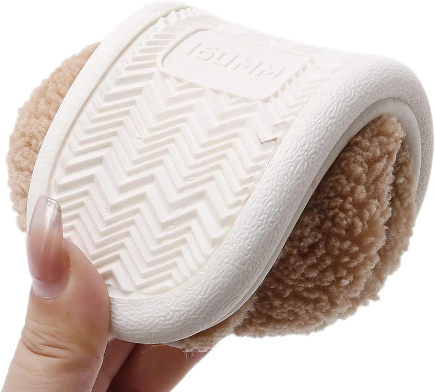 RVROVIC Boys Girls House Warm Slippers Fuzzy Winter Soft Slippers for Kids Fleece Non-slip Toddler Home Indoor Shoes
