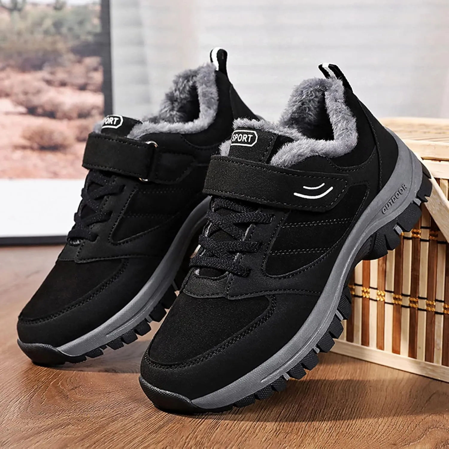 Snow Shoes for Men Womens Winter Non-Slip Work Boots for Men Waterproof Ankle Booties