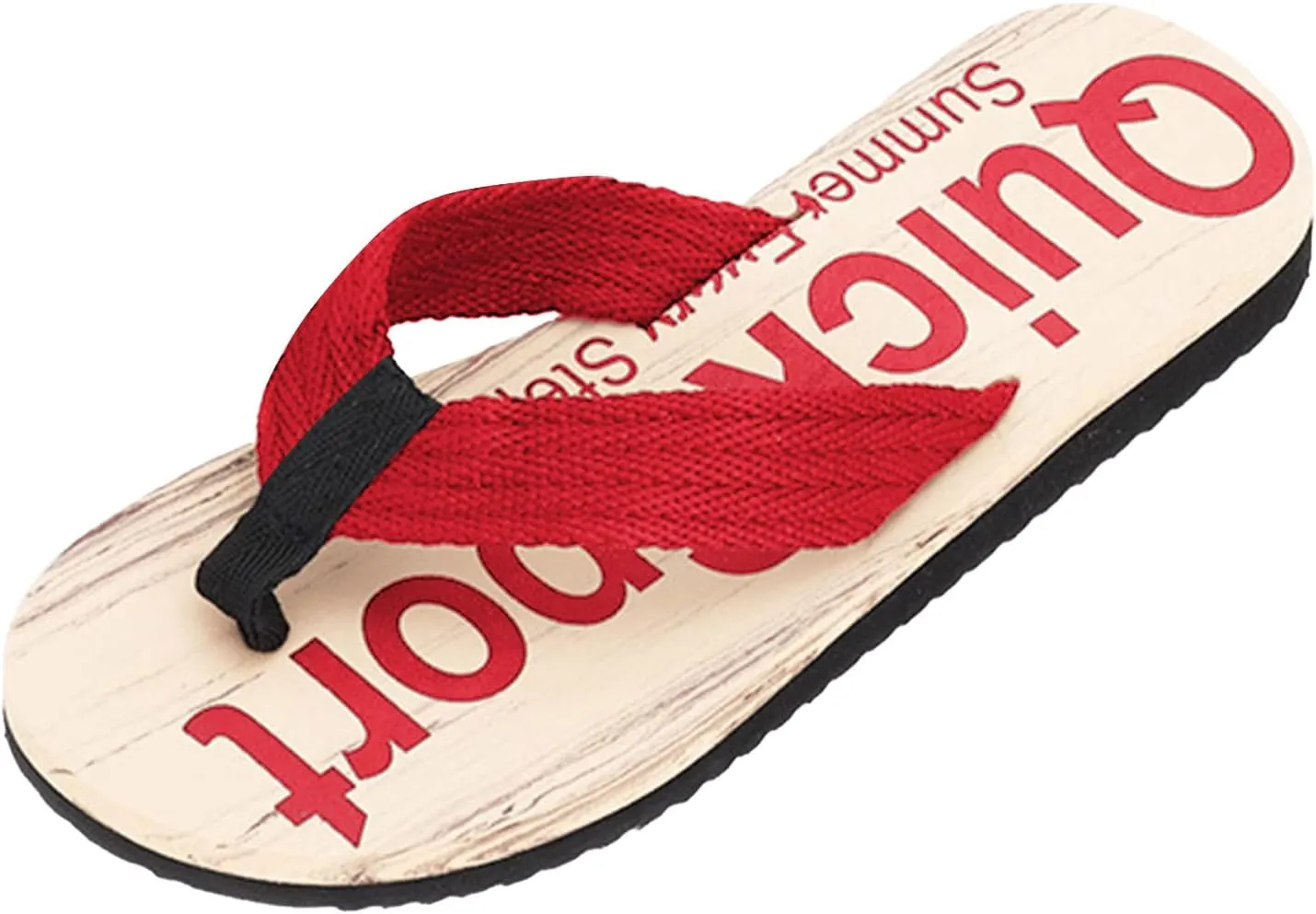 Thong Sandals Slippers for Beach Slip on Mens Flip Flops for Men Walking Open Toe Cushion Mat