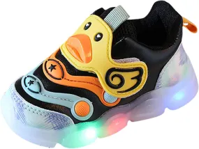 Toddler Girls Light Up Shoes Sports Shoes 1 3Years Baby Boys Led Light Luminous Running Sport Boots Shoes Gift (Black-1, 6-12 Months)