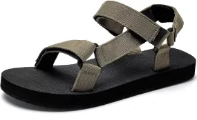 WateLves Men's Sandals Hiking-Sport-Sandals with Adjustable Webbing Lightweight Water-Athletic-Beach-Sandals for Walking-Fishing-Travel-Trekking-Camping