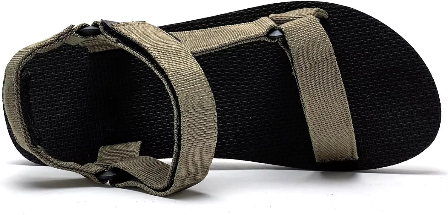 WateLves Men's Sandals Hiking-Sport-Sandals with Adjustable Webbing Lightweight Water-Athletic-Beach-Sandals for Walking-Fishing-Travel-Trekking-Camping