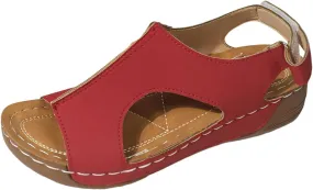 Wedge Sandals for Women Open Toe Orthopedic Sandal Walking Espadrilles Platform Wedges Sandals Casual Buckle Ankle Strappy Slip on Sandal Comfortable Dressy Summer Shoes