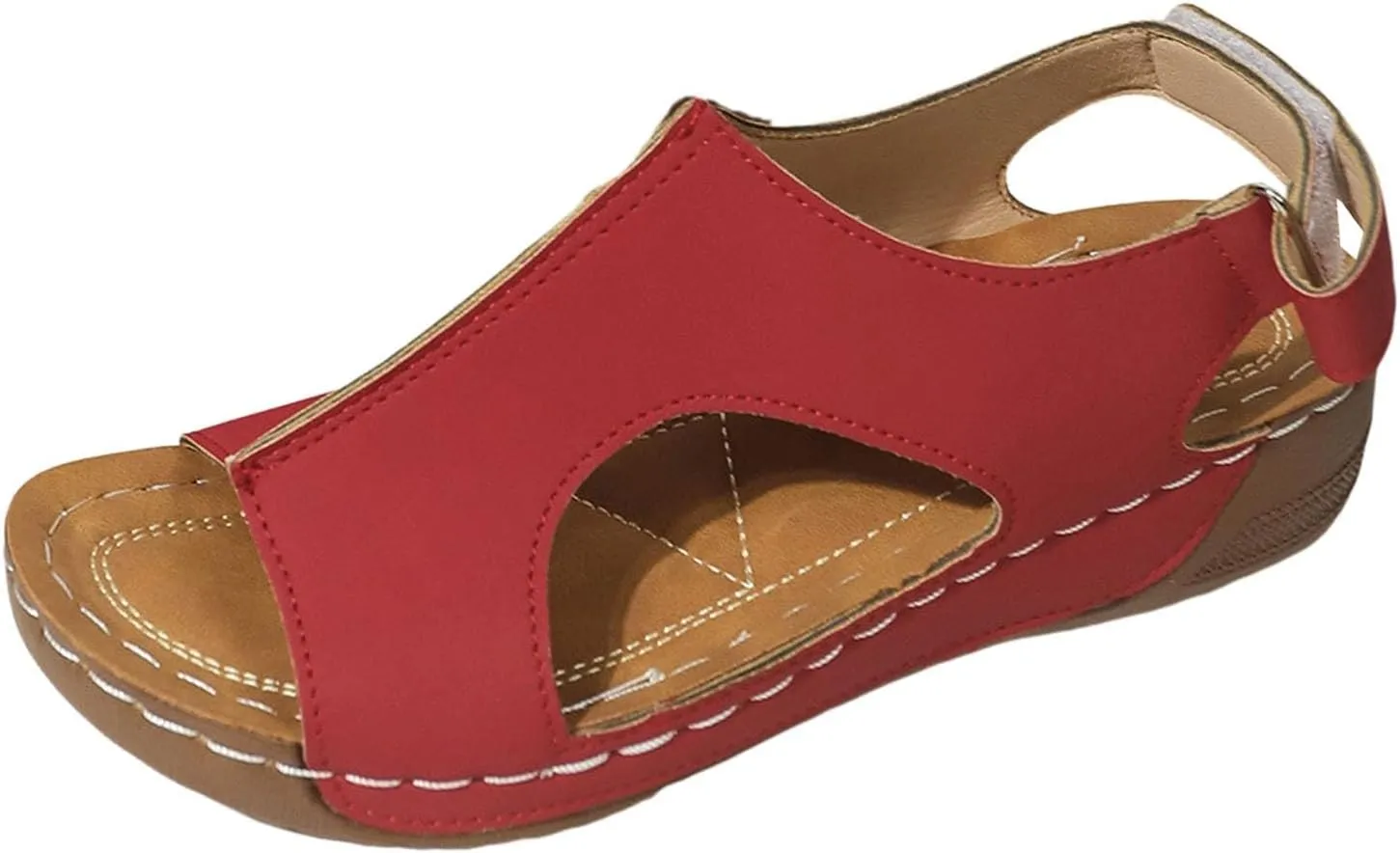 Wedge Sandals for Women Open Toe Orthopedic Sandal Walking Espadrilles Platform Wedges Sandals Casual Buckle Ankle Strappy Slip on Sandal Comfortable Dressy Summer Shoes