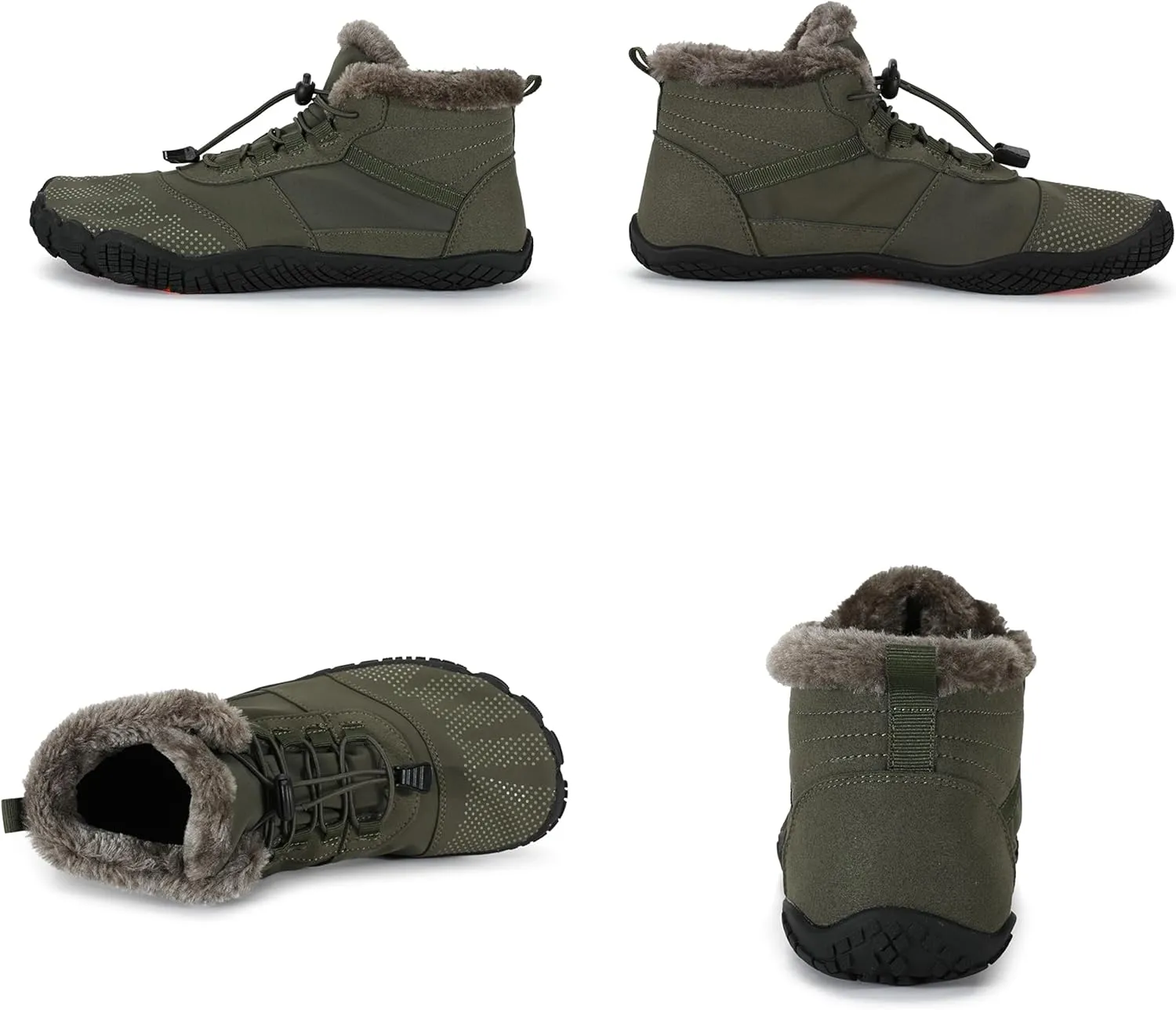 Wide Toe Shoes Men Women Barefoot Warm Winters Minimalist Cross Trainer Casual Hiking Cotton Boots Sneakers