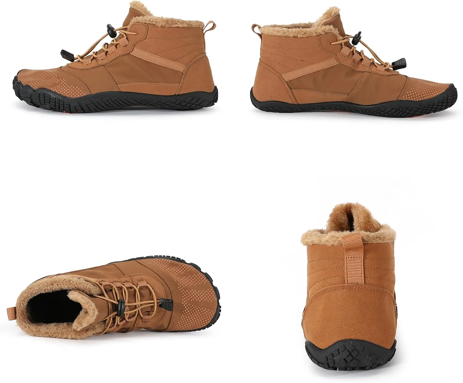 Wide Toe Shoes Men Women Barefoot Warm Winters Minimalist Cross Trainer Casual Hiking Cotton Boots Sneakers