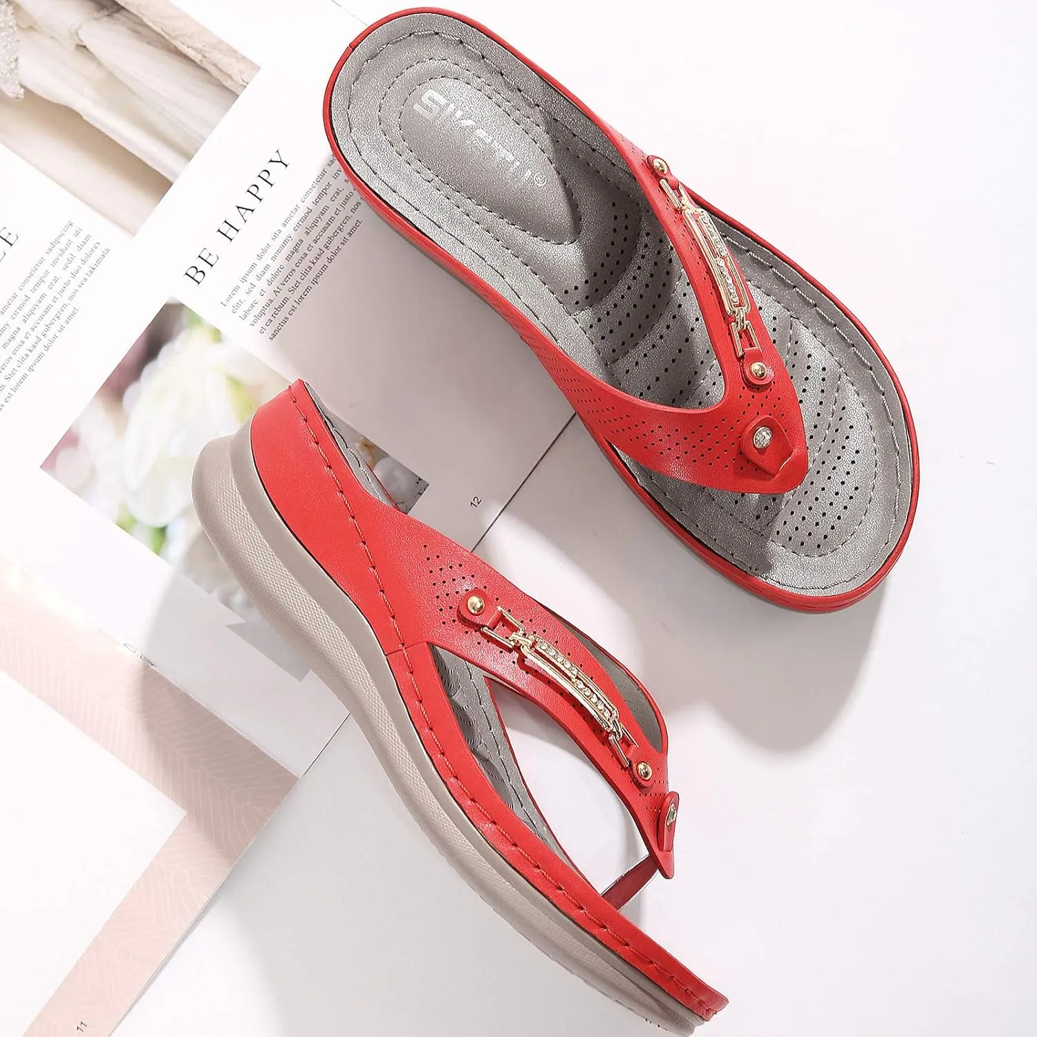 Women Flip Flops Flip Flop Slippers Comfortable Slip on Walking Thong Sandals Womens Wide Width Flops Comfortable Casual Summer Beach Thong Sandals Flipflops