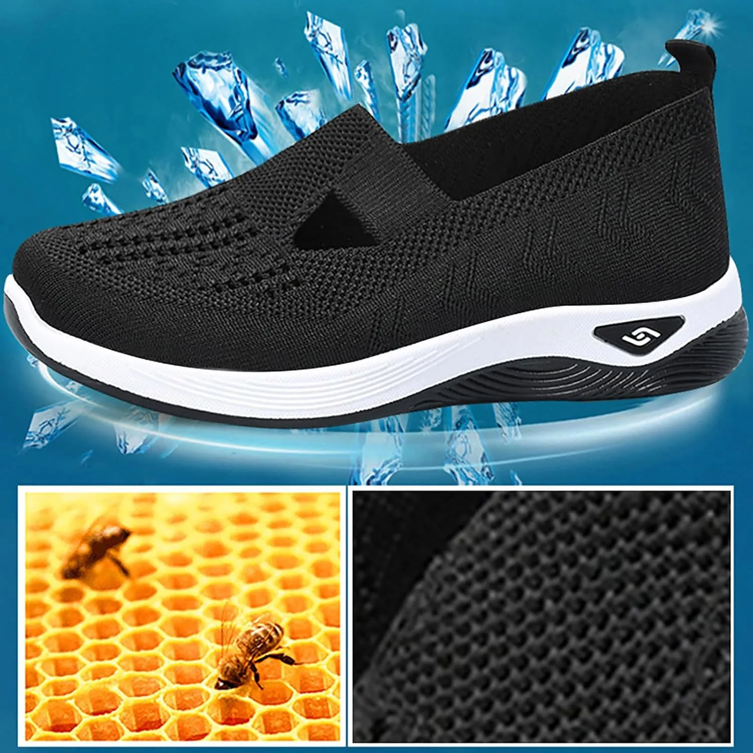 Women Walking Shoes Sock Sneakers Slip-On Breath Mens Tennis Shoes Sports Dressy Casual Shoes Black Sneakers Steel Toe Tennis Shoe Loafers Shoe