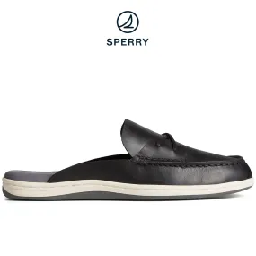 Women's Mulefish Leather Boat Shoe Black (STS88719)