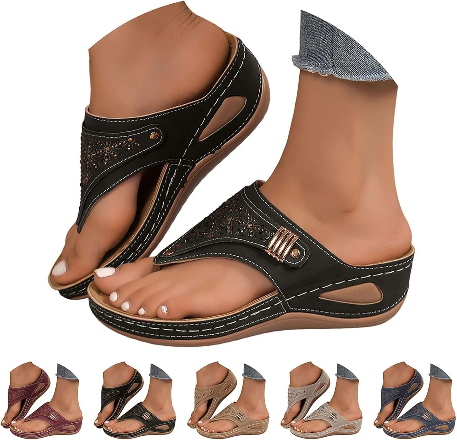 Womens Orthopedic Walking Sandals Recovery Sport Outdoor Hiking Water Sandles Thick Athletic Cushion Sandals